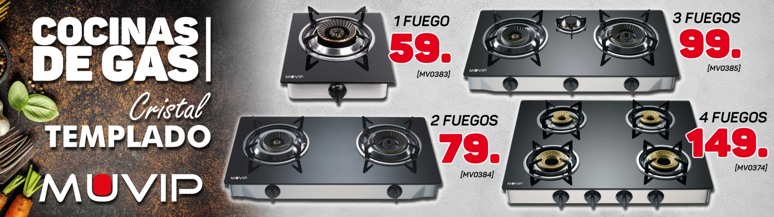 Cocinas de gas en Digital Minds La Palma