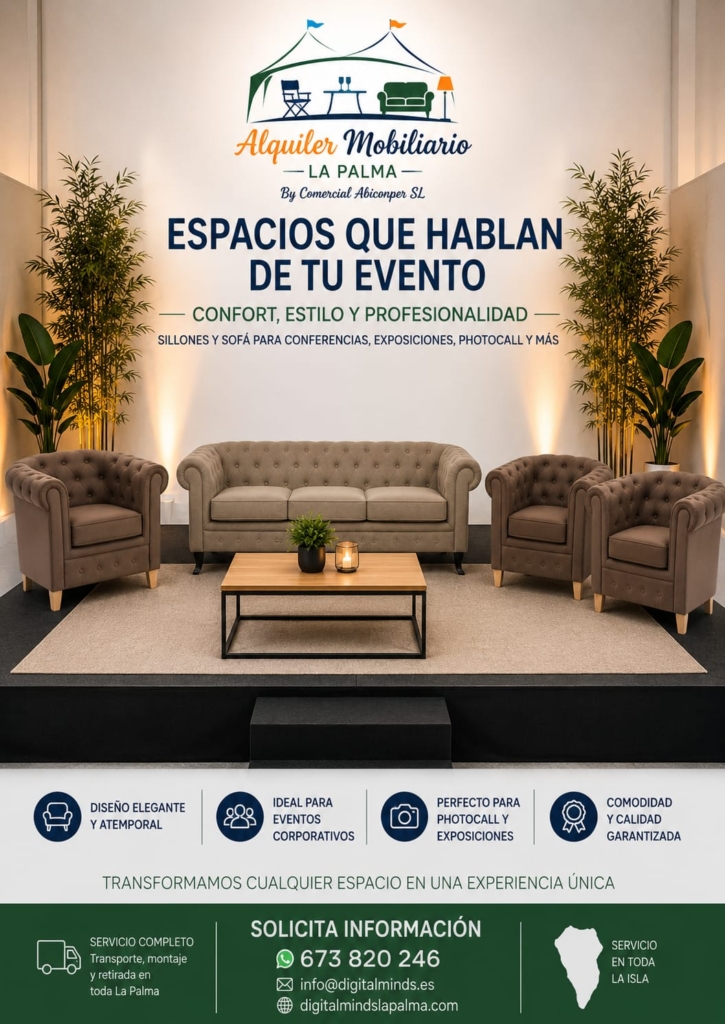Mobiliario para conferencias y presentaciones.